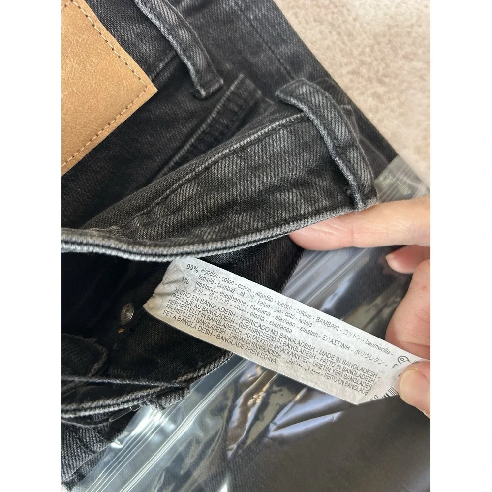 Zara Womens The‎ Skinny Jean With Split Hem Black/Gray Wash Size 2